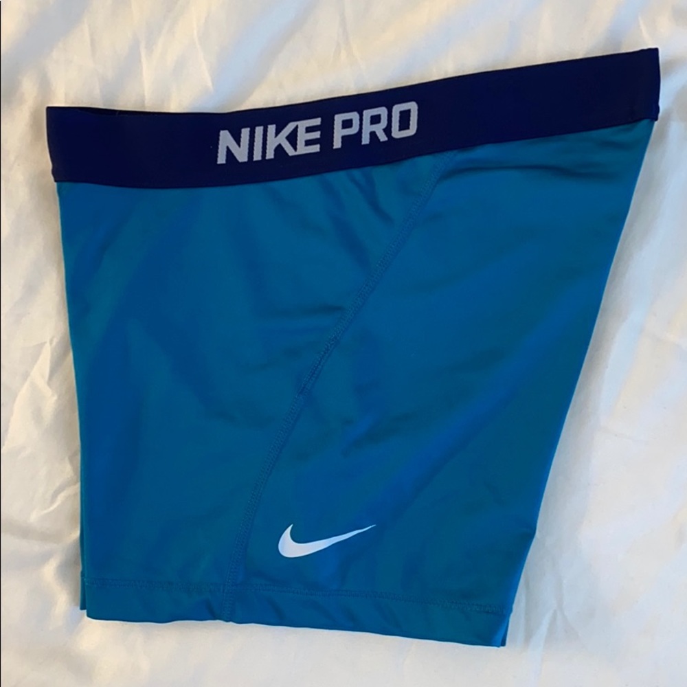 Nike Pro Turquoise 3” Spandex Shorts
